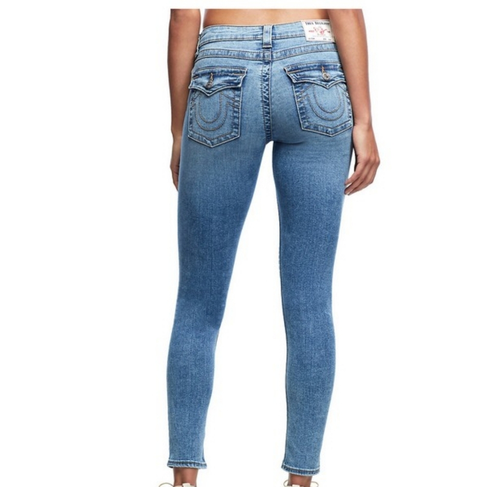 True Religion Halle Mid Destroyed Skinny Jeans - Picture 2 of 4